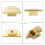 2Pack Solid Brass Cabinet Knobs, Semicircle Drawer Knobs, Hammered Dresser Drawer Pulls Handles Furniture Hardware 7