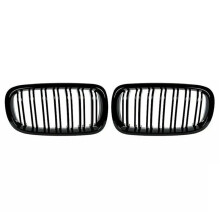 For F15 F16 X5 X6 F85 F86 2014-2018 Front Bumper Kidney Racing Grille Glossy Black Car Double Slat Grill