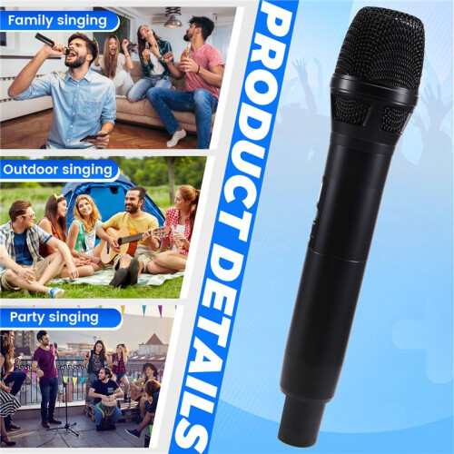 Draadloze Microfoon, Handmicrofoon, Microfoon voor Karaoke op Feestjes, Professionele Kerkshows en Vergaderingen 2