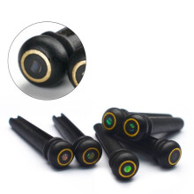 6pcs Ebony Guitar Bridge Pins for 6 & 12 String Acoustic Guitar Fixed String Nails