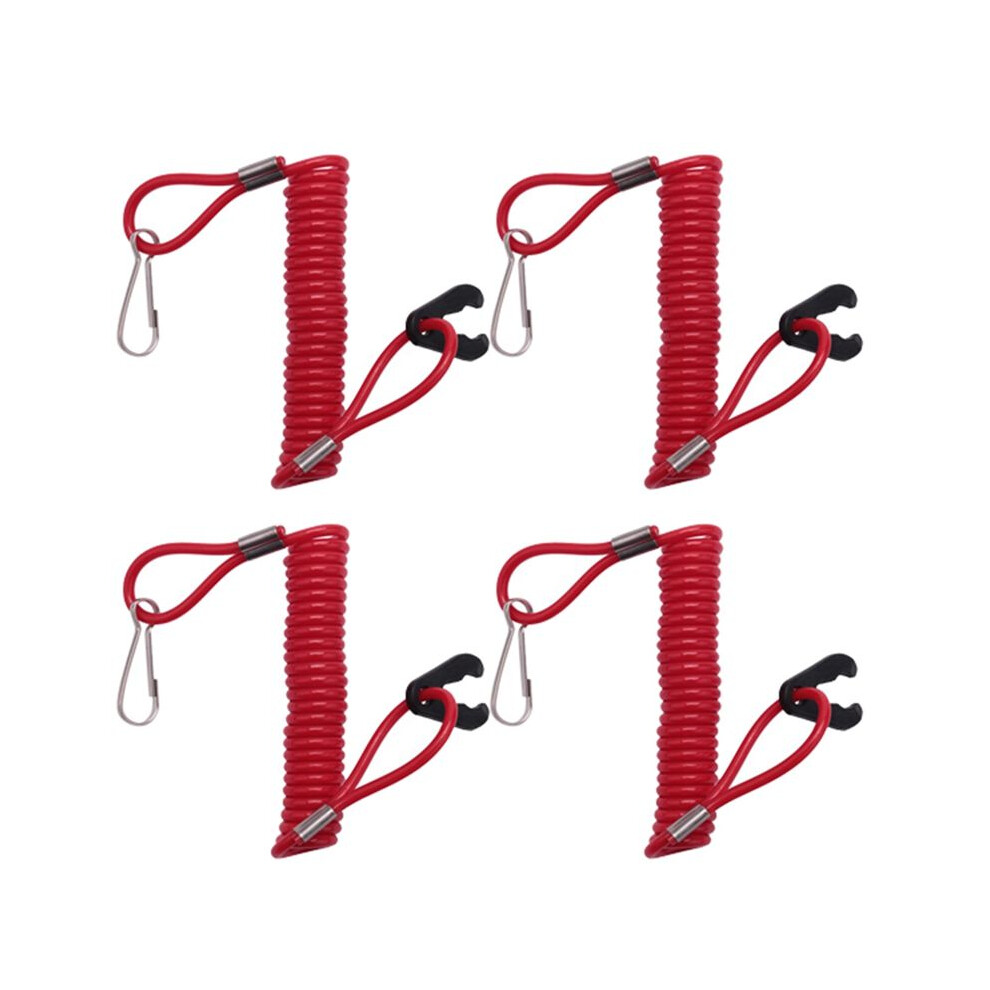 4Pcs Boat Outboard Engine Motor Lanyard Kill Stop -Safety Tether For 4714057202206