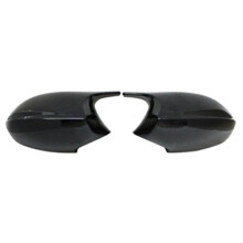 Car Rearview Mirror Side Mirror Cover Cap for E87 E81 E82 E90 E92 2004-2009 Side Mirror Shell Bright Black