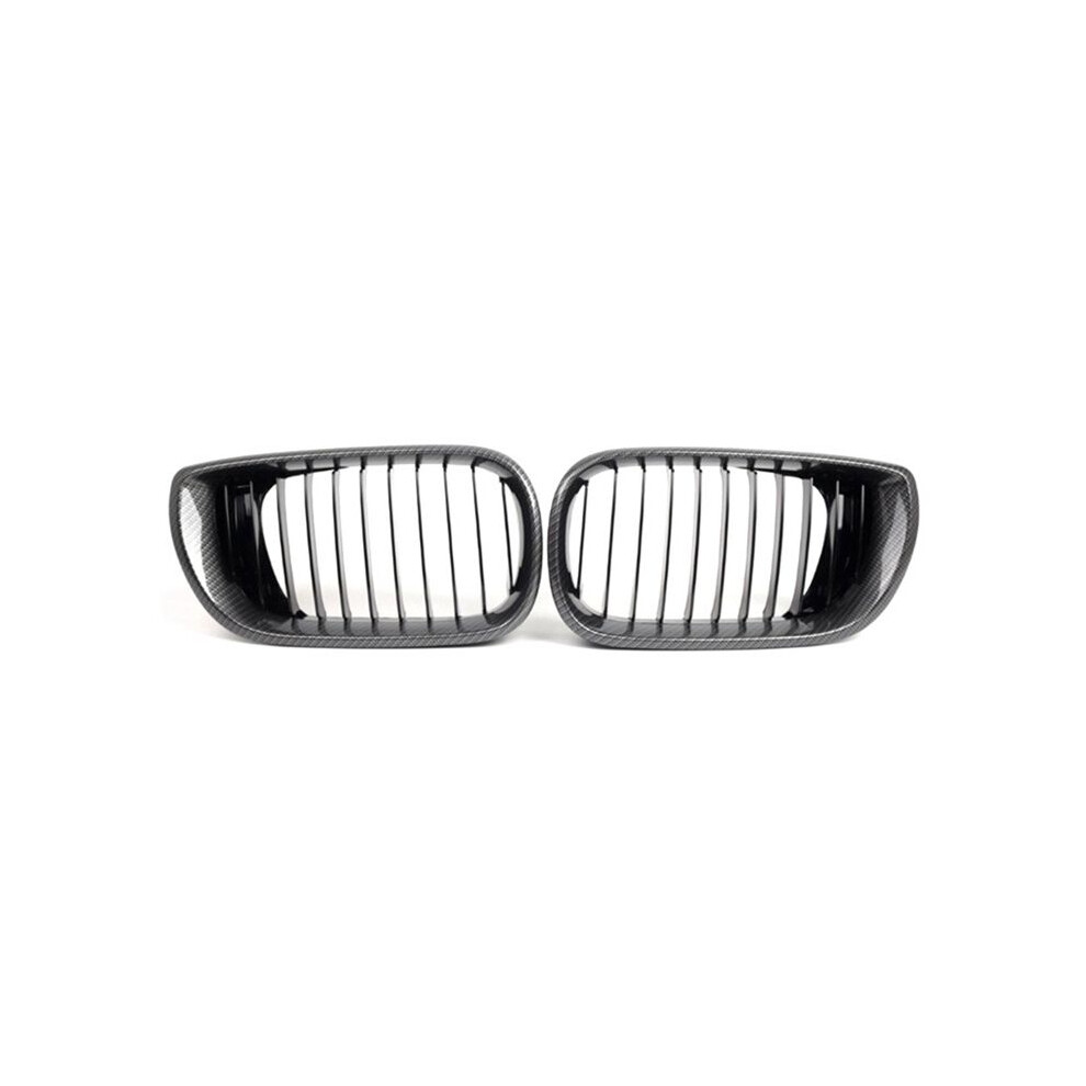 Front Kidney Grille For 3 Series E46 320I 325I 325Xi 4Door 2002-2005 Carbon Fiber Replace 51137030545 51137030546 4712551327425