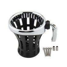 Motorcycle Accessories for Handlebars Universal Cup Holder Kettle and Beverage Holder Black & Silver