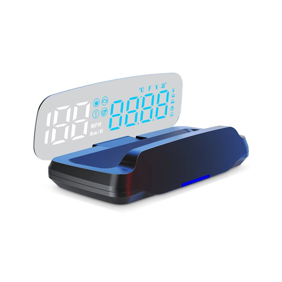 C7b Car Obd Hud Display Speedometer With Voltmeter Compass Water Temp Projector Navigation Smartphone Holder 4713517885041