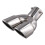 Car Bent Dual Exhaust Tip Bolt- Slant Cut Tailpipe Muffler Tip Universal Car Tailpipe Modification 1
