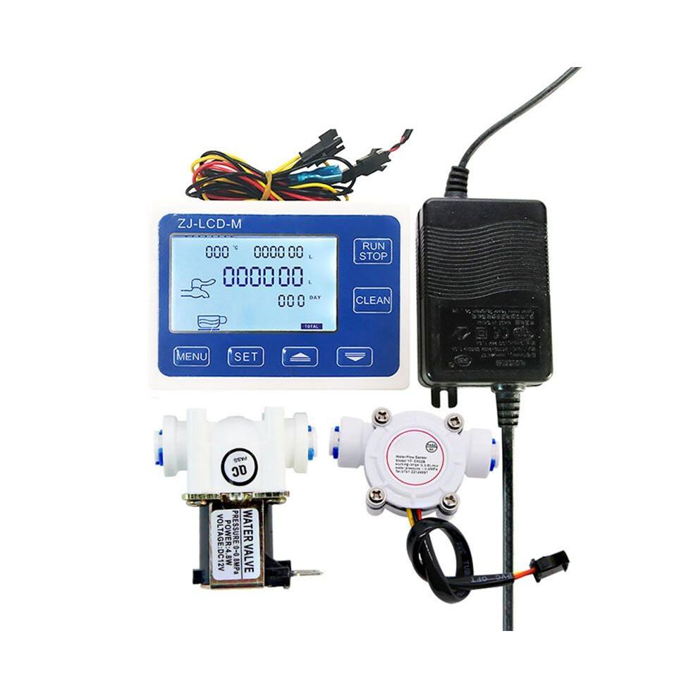 Zj-Lcd-M Digital Water Flow Meter 1/4Inwith Pe Solenoid Valve Automatic Flow Controller For Efficient Irrigation Systems 6132158510293