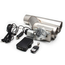 Car Universal 2.5 Inch 63mm Y Type Exhaust Valve Double Electric Cut Out Exhaust Pipe Variable Electric Cut Out Valve