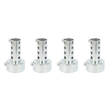 4X Silver Escape de la Motocicleta Puede Silenciador Insertar Deflector Db Killer Silencer 48Mm X 80Mm