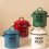 Multifunction Condiment Container Enamel Double Ears-Green 7