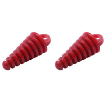 2X Muffler Pipe Exhaust Silencer Wash Plug for Motorcycle Dirt Bike ATV Quad 2 4 Stroke, Red