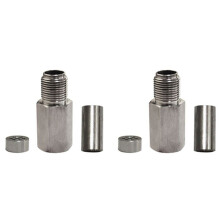 2X Sauerstoff O2 Sensor M18X1.5 Extender Abstandshalter Adapter Spund Katalytisch Konverter CEL Eliminator Prüfen Motor Licht Zubehör