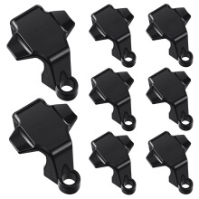 Clip per Paraurti per Barche, Clip per Paraborper Barche per Attracco, Ganci per Parabordi Quadrati per Barche, 8 Pezzi Neri