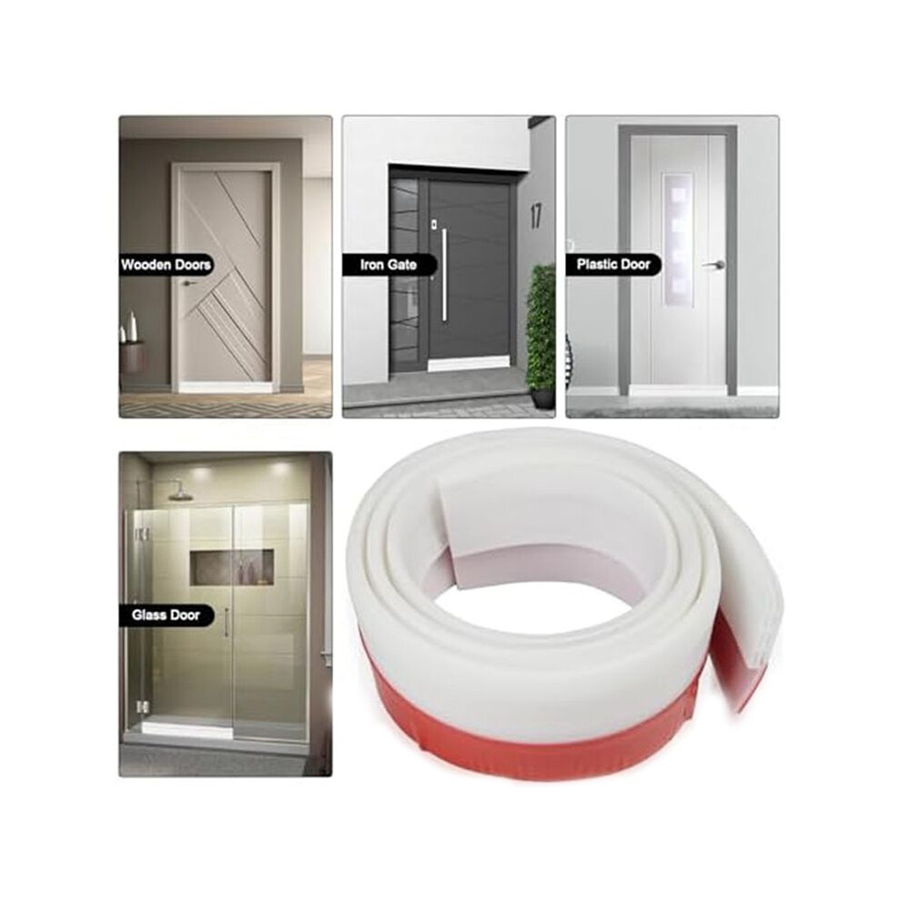 Door Draft Excluder Strip, Draft Excluder For Doors, Self Adhesive Soundproof Door Seal Weather Proof Door Seal Strip 4714197756836