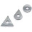 3pcs Carbide Paint Scraper Blades Round, Triangular and Drop Shaped Blades for Removing Paint, Glue,Grout 1