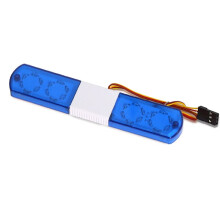 Flitsalarmlamp LED-Politieauto Helder Licht voor 1/10 RC D12 HSP, Traxs Axiale Auto-Upgradeonderdelen, 115 Mm, Blauw