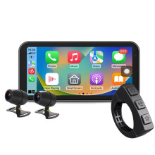 6.25 Inch Portable Motorcycle IP67 Waterproof Wireless for CarPlay Android Auto Mote Display