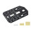 Robot Car Bracket Aluminum Alloy Frame 2mm Wheeled Chassis High-Strength Upper Plate Support Multi-Layer Stacking 1