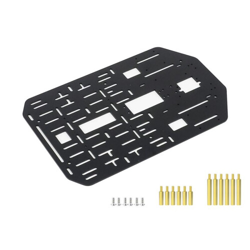 Robot Car Bracket Aluminum Alloy Frame 2mm Wheeled Chassis High-Strength Upper Plate Support Multi-Layer Stacking
