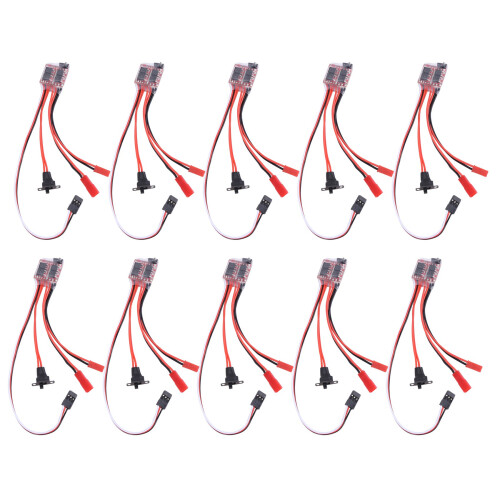 10X 20A Bustophedon ESC Brushed Speed Controller for RC Car Truck Boat