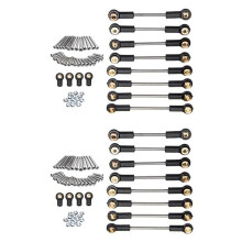 2X Upgrade Replacement Part Metal Suspension Toe Link Tie Rod Set for WPL 1/16 C14 C24 RC Car Parts
