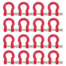 16 Pièces Séries MéTal Avant Pare-Chocs ArrièRe Remorque Crochet Remorquage Manille Crochet de Sauvetage pour 1/10 RC Rock Crawler Voiture