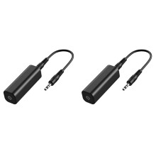 2X Speaker 3.5mm Aux Audio Noise Filter Ground Loop Noise Isolator Eliminate for Car Stereo Audio System
