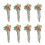 Ornement de dossier de chaise, 6 pièces, avec fleurs-orange 1