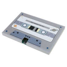 Unique Voice Recording Cassette Tape Greeting Card-60s Grey