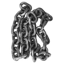 Falsche Hundeleine mit Eisenkette für lustige kurze-Altes Silber