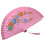 Traditional Spanish Folding Fan Silk Fabric Dancing Fan-Pink 1