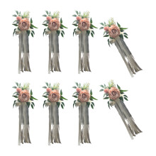 Ensemble de 6 décorations de bancs à fleurs-pâte de haricots