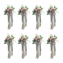 Set of 6 Luxurious Pews Flowers for Church Benches-Coffee color