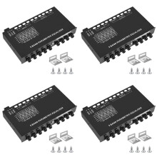4X 5-Band Car Audio Equalizer, Adjustable 5 Bands EQ Amplifier Graphic Equalizer with CD/AUX Input Select ,Black