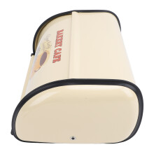 Exquisite Champagne Metal Bread Box Drum Style - 34x23x14.5cm