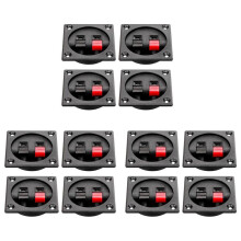12PCS Speaker Box Terminal Cup, Spring Square Subwoofer Box Terminal Binding Post Connector for DIY Home Car Speaker