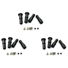 6x for WPL D12 1/10 RC Car Upgrade Parts Metal 5mm Front Wheel Hub Hex Adapter Combiner & Rear Axle Shaft Adapter,A