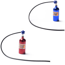 2Pcs Metal Simulated Nos Nitrogen Bottle for 1/10 Rc Crawler Car Bronco Rc4Wd D90 D110 Trx4 - & Red