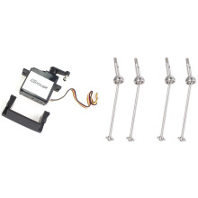 1pcs Upgrade 5 Wire Servo with Mount Base & 4Pcs Metal Drive Shaft for 144001 1/14 4Wd Rc Car Vehicle Parts