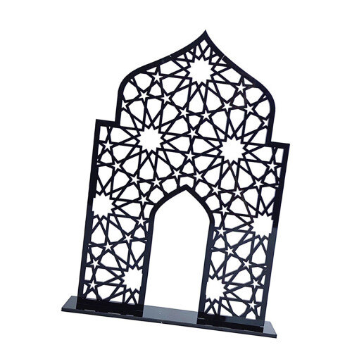 Eid Mubarak mosquée forme acrylique bricolage Table-Noir M