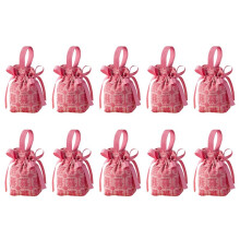 10 Stuks Draagbare Snoepzakjes met Kwastjes voor Bruiloften en Feestjes, Snoepzakjes met Trekkoord, Cadeauzakjes, Decoratieve Zakjes voor