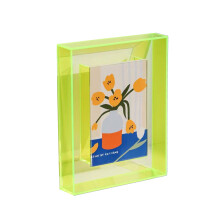 Contemporary Acrylic Photo Frame Clear Photo-fluorescent green