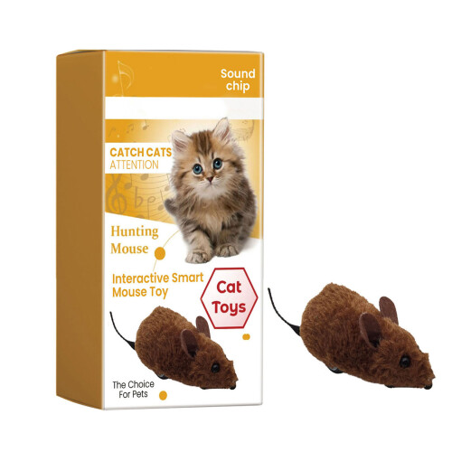 1 Pc/2 Stuks Grappige Muis Vorm Kat Speelgoed Piepende-1 st