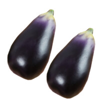 Set van 2 kunstmatige aubergines, realistische schuimgroenten,-B