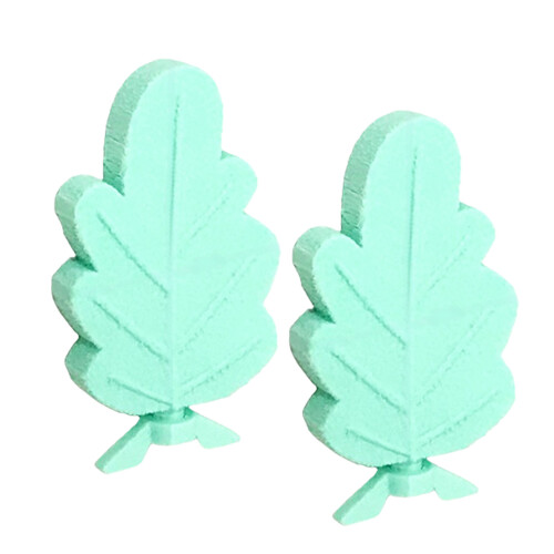 Bird Cage Chewing Perch Toy Safe For-Blue leaves shape