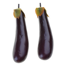 2pcs Foam Eggplants for Photography Lightweight Artificial- A