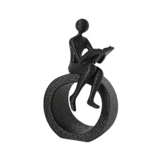 Reading Statue Abstract Art Sculptures Collectibles-Black