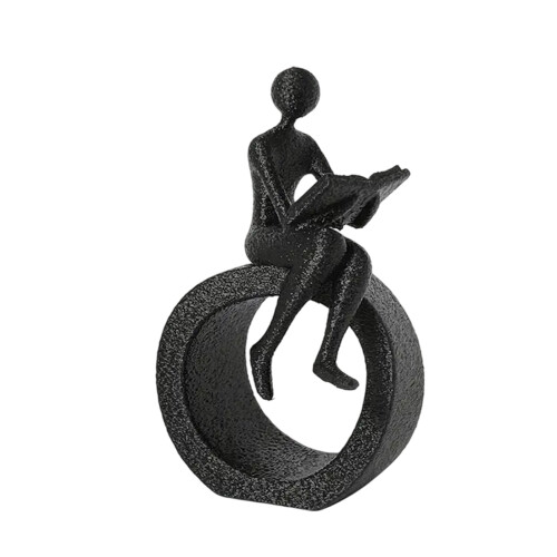 Reading Statue Abstract Art Sculptures Collectibles-Black