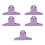 5Pcs Multifunctional Document Clips Heavy Duty-Purple 100MM 1