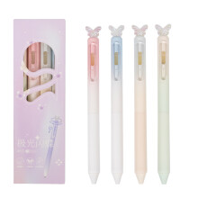 4PCS Schmetterling Einziehbare Gel Stift 0,5 MM Kunststoff Gel